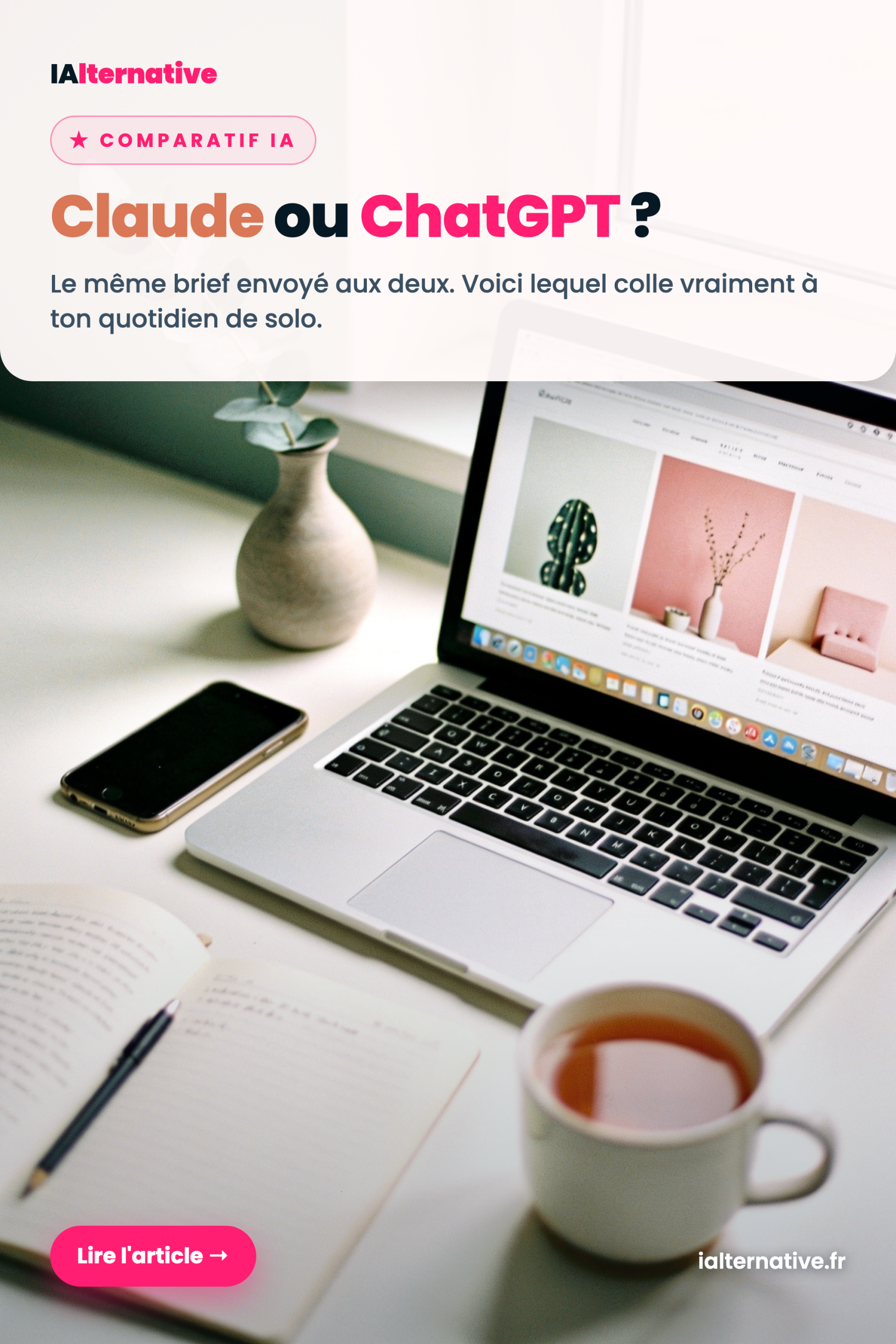 ChatGPT vs Claude — à épingler sur Pinterest