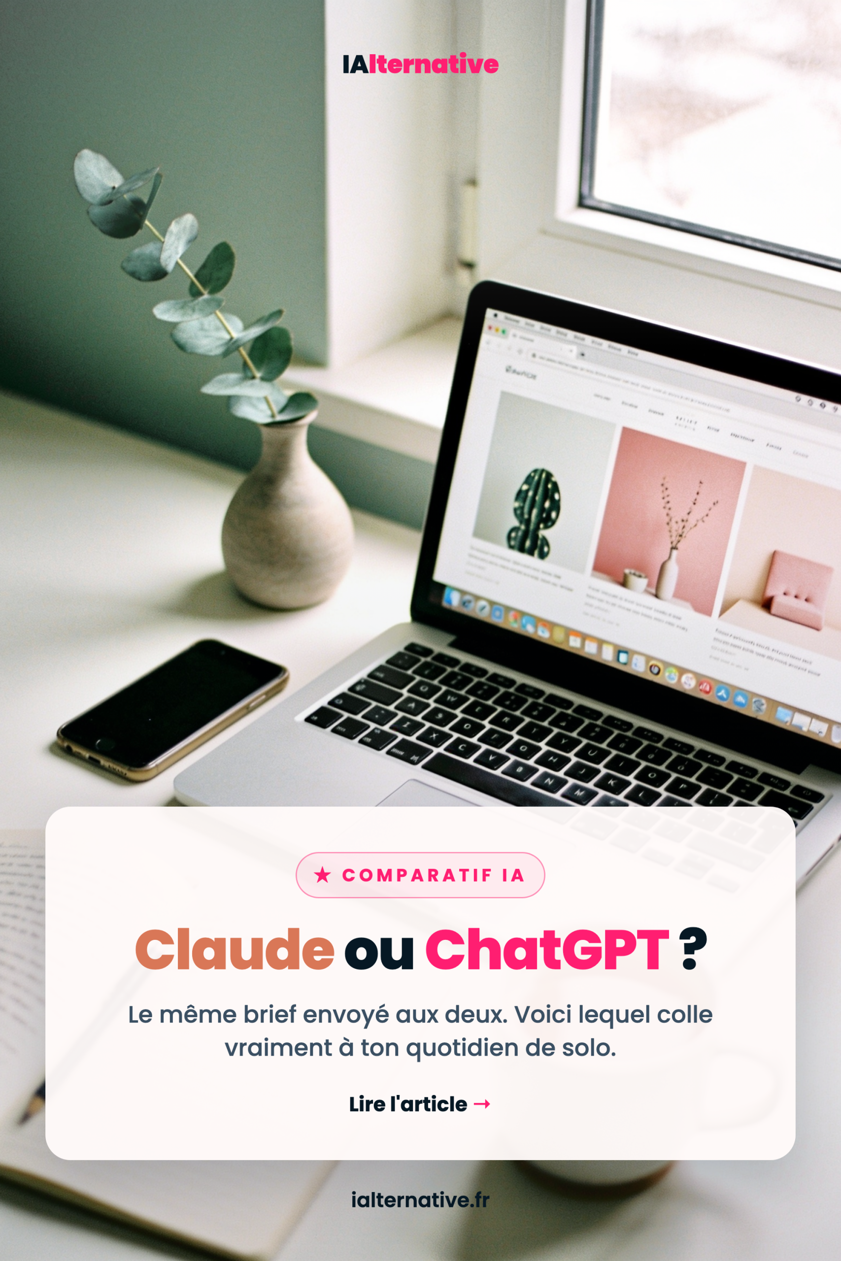 ChatGPT vs Claude — à épingler sur Pinterest