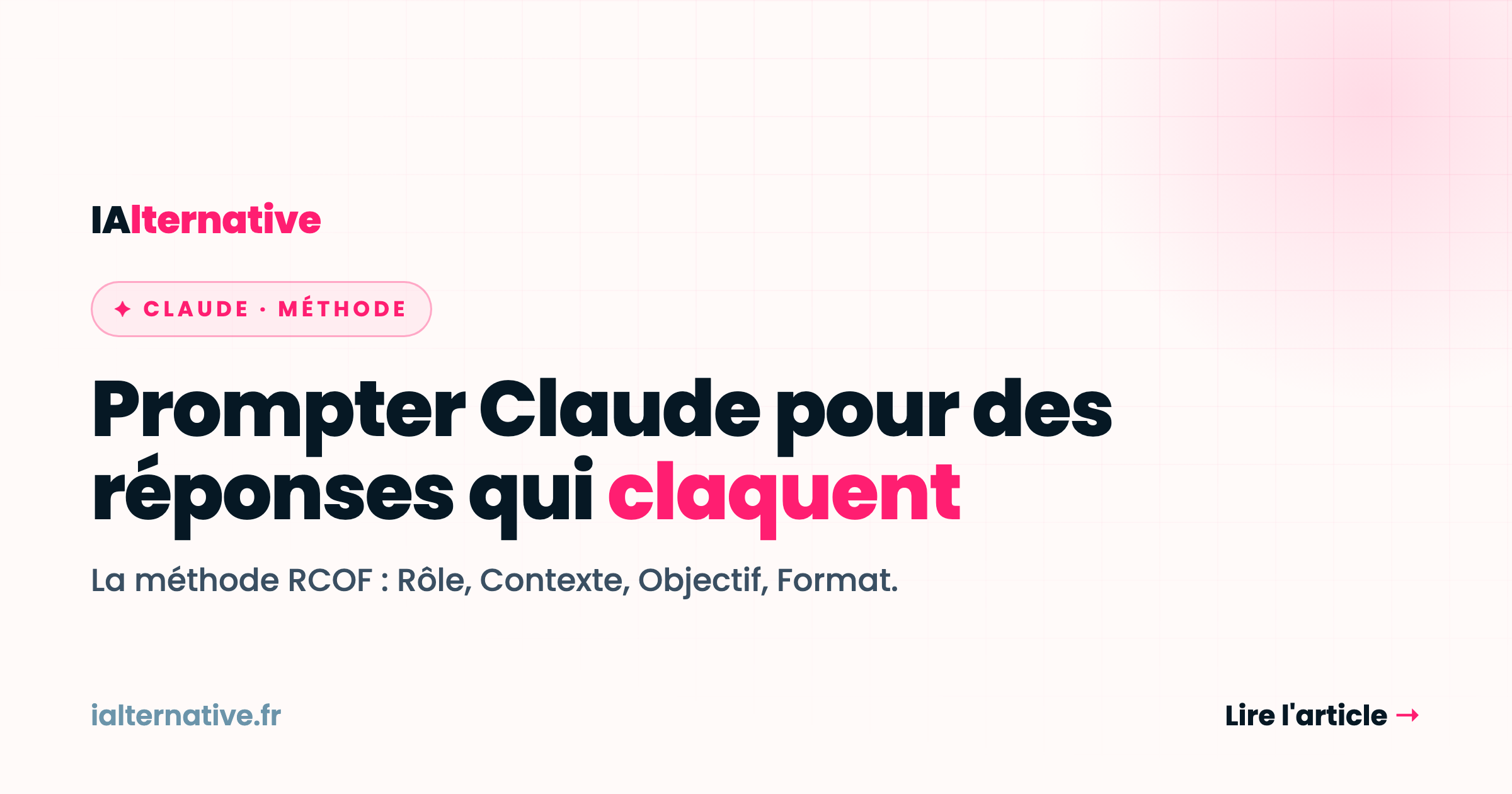 Comment prompter Claude pour des réponses qui claquent (méthode RCOF)