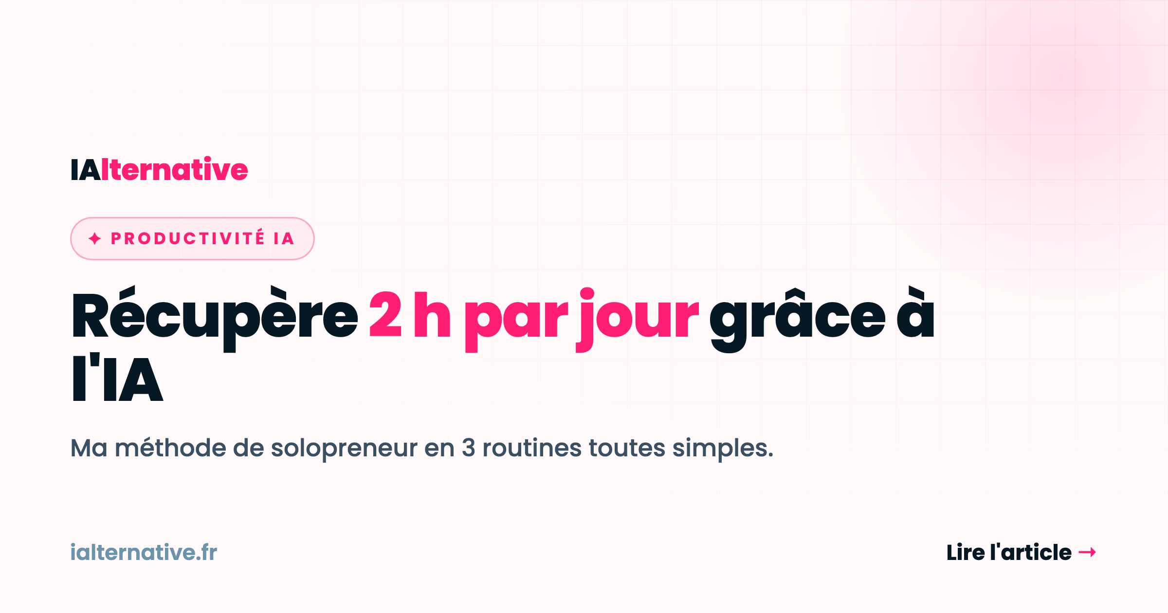 Gagner du temps avec l&rsquo;IA : ma méthode de solopreneur