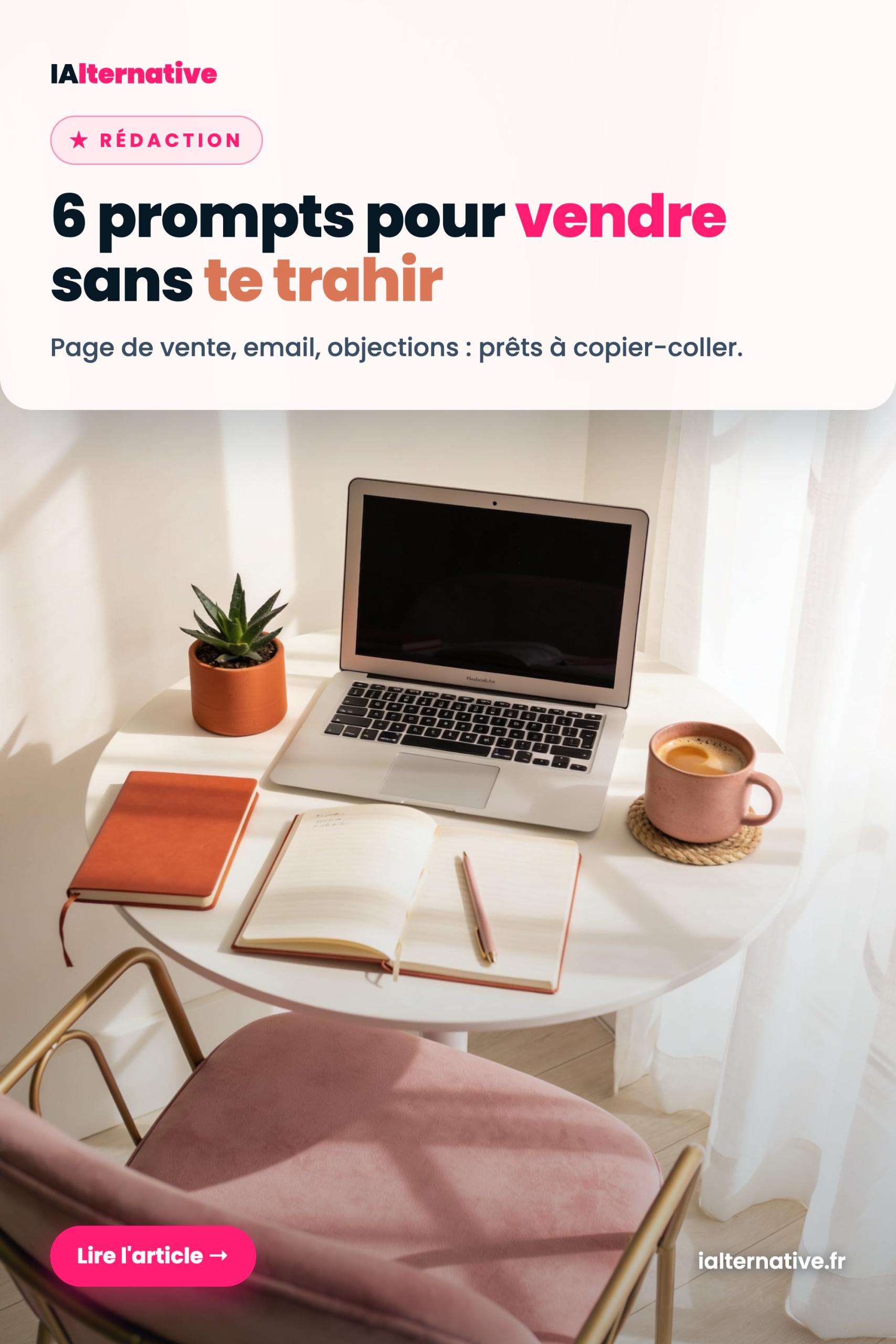prompts IA pour vendre — à épingler sur Pinterest