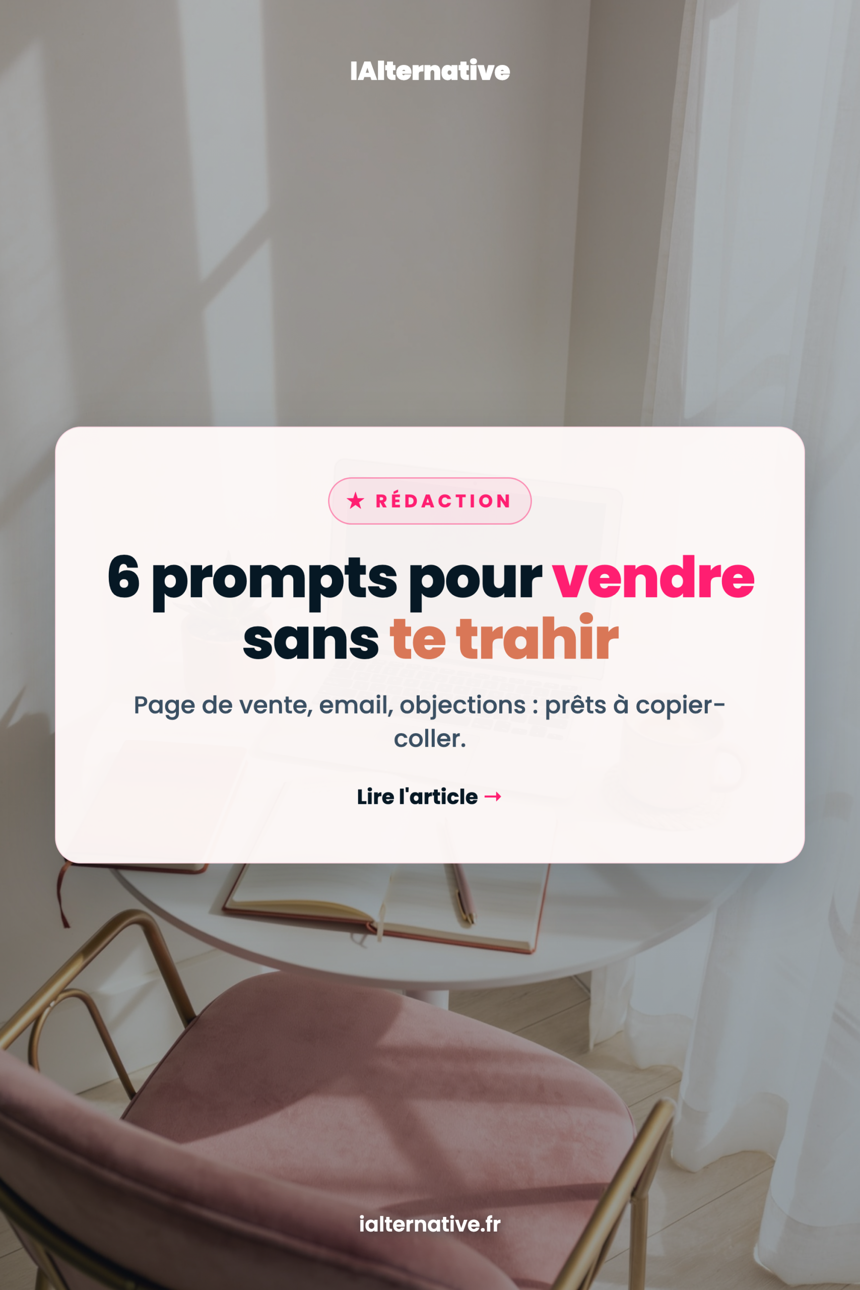 prompts IA pour vendre — à épingler sur Pinterest