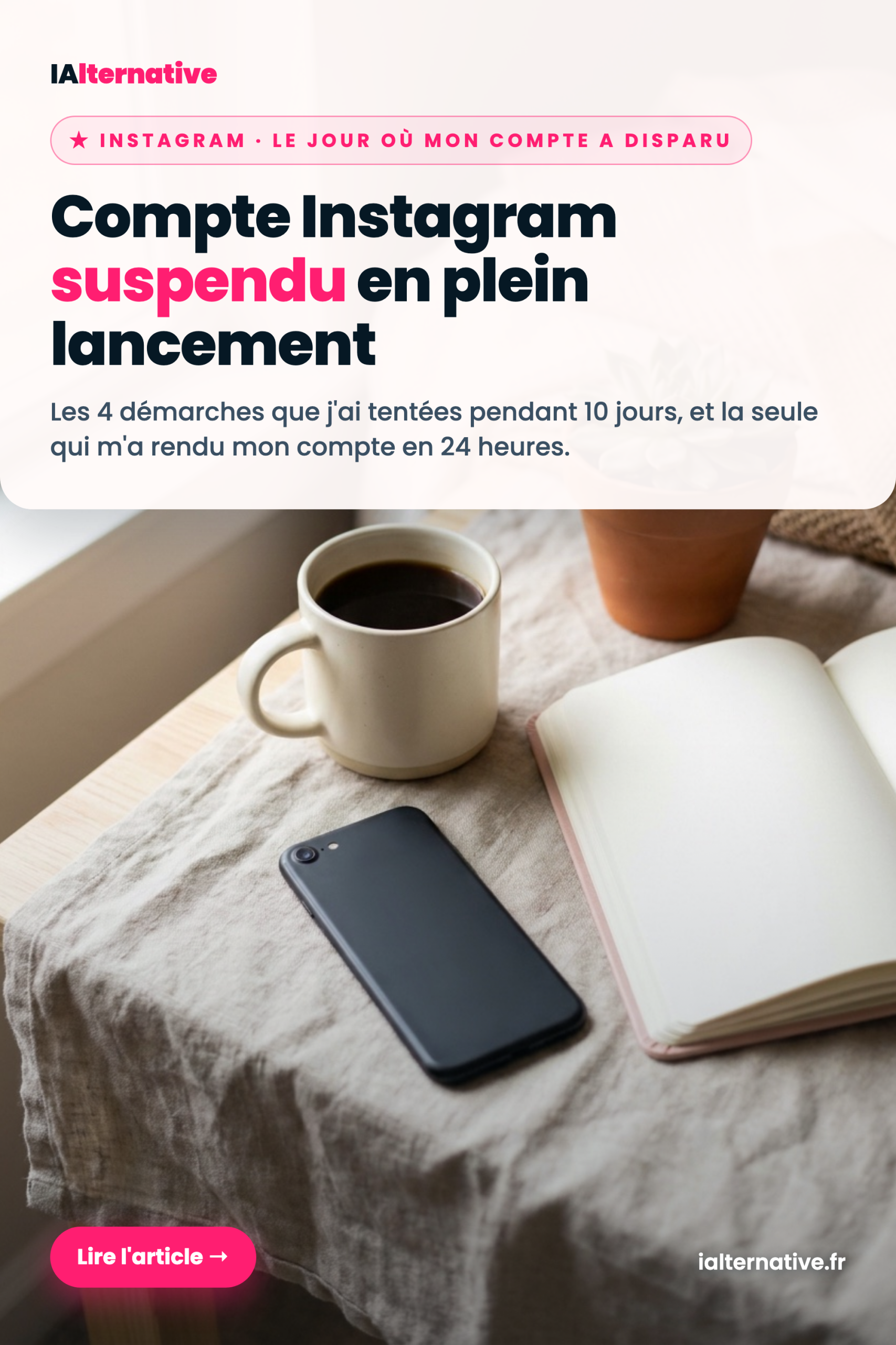 compte instagram suspendu, à épingler sur Pinterest