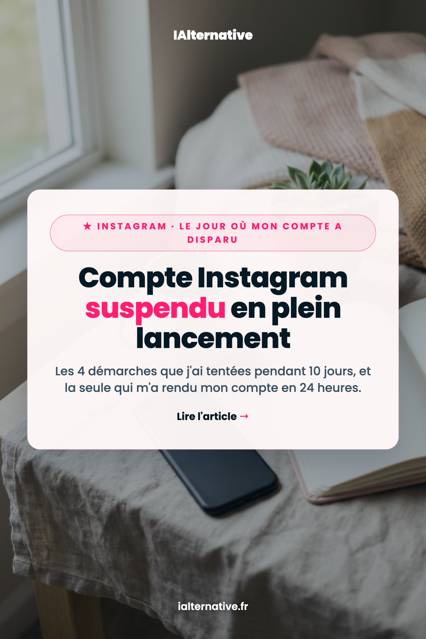 compte instagram suspendu, à épingler sur Pinterest